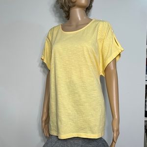 Chico's Peek-A_Boo button top size XL